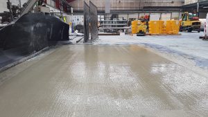 New concrete slab