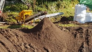 Screening soil for landscaping