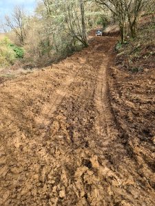 Landscaping, creating woodland tracks