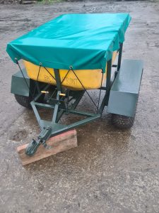 a trailer game bird feeder for use behind a quad bike or similar